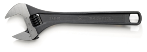 WRIGHT 9AB04  4" - Max Capacity 11/16" Adjustable Wrench Black