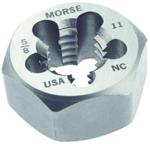 MORSE 31324 Series 1266 - Hex Die; 1-1/8"-7; Rethreading;  1-1/8-7