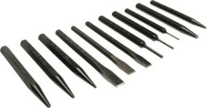 MAYHEW 61411 11 Pc. Black Oxide Punch & Chisel Kit