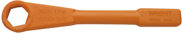1-1/4" ORANGE STRAIGHT HANDLE STRIKING BOX WRENCH 6 PT.  WRIGHT #18H40