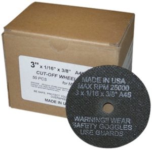 S&G TOOL AID  3" Cut-Off Wheels SGT #94870 (50per box)