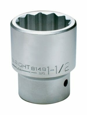 1-1/16" - 1" Drive 12 Point Chrome Socket Wright #8134