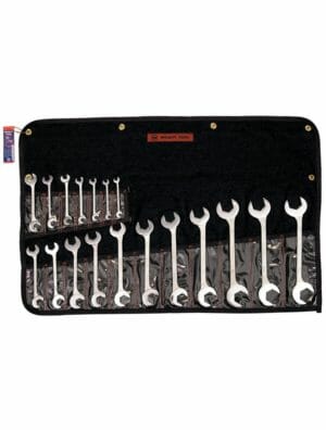 18 Piece Open End Double Angle 15 & 60 Degree Wrench Set WRI #732
