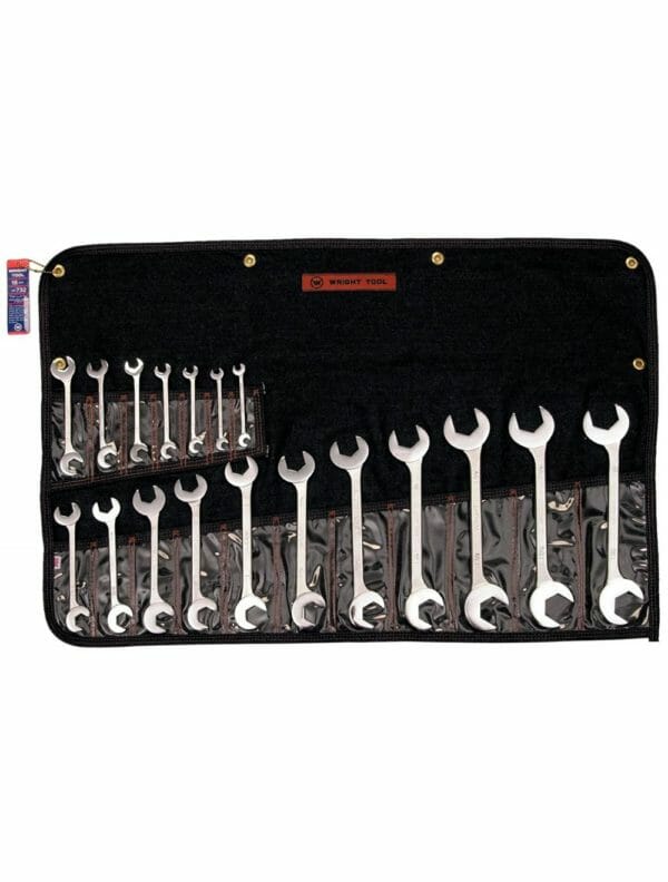 18 Piece Open End Double Angle 15 & 60 Degree Wrench Set WRI #732