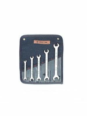 5 Piece Open End Full Polish Wrench Set - 3/8" to 7/8" WRI #735