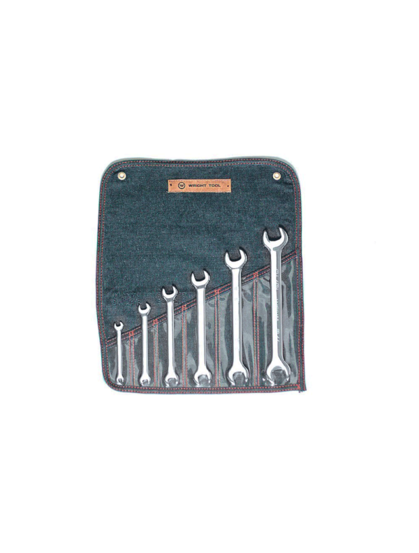6 Piece Open End Wrench Set Full Polish 1/4" to 15/16" WRI #736