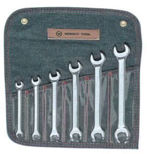 6 Piece Metric Full Polish Open End Wrench Set WRI #740