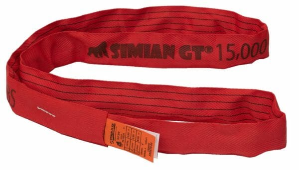 12 ‘ Red 15,000 pound Endless Polyester Round Sling Made in USA STR #ERSST5-12