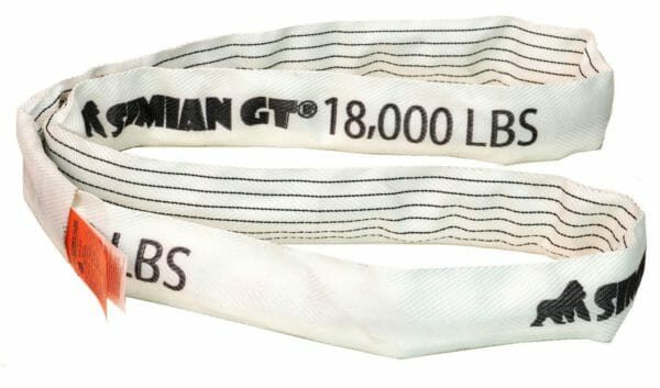18 ‘ White 18,000 pound Endless Polyester Round Sling Made in USA STR #ERSST6-18 - Image 2