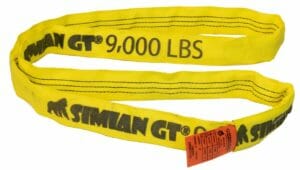 10 ‘ Yellow 9000 pound Endless Polyester Round Sling Made in USA STR #ERSST3-010