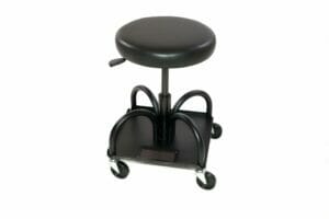 Adjustable Shop Stool - Swivel Casters (Made in USA)  WHI #HRASV