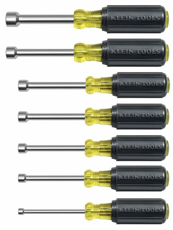 Klein - 7 piece / 3/16" to 1/2" Magnetic Tip Nut Driver Set - 3" Hollow Shanks KLE-631