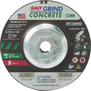 4-1/2" x 1/4" x 5/8"-11 Threaded Arbor -  For Concrete - 13,300 RPM #20161 (10 per Box)