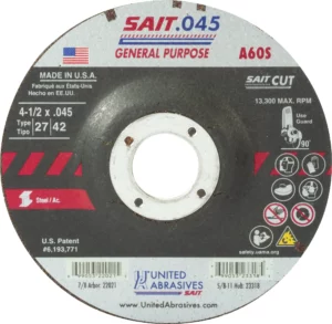 4-1/2" x .045" x 7/8" Arbor 13,300 RPM #22021 (50 per Box)