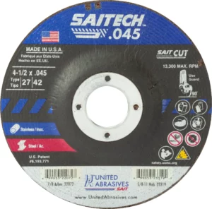 4 1/2" x .045" x 7/8" Arbor - Stainless Steel High Performance - 13,000 RPM - #22072 (50 per Box)