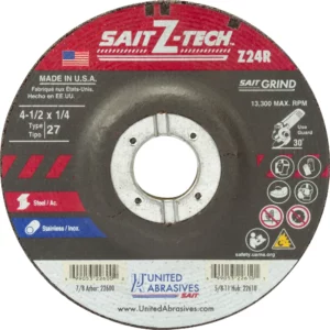 41/2" x 1/4" x 7/8" Arbor - Zirconium - Stainless Steel & Metals - 13, 300 RPM #22600 (25 per Box)