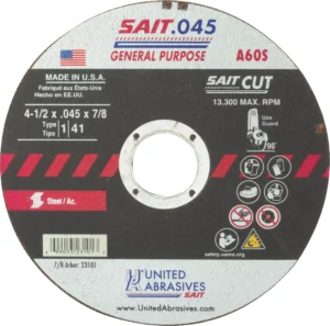 4 1/2" x .045" x 7/8" Arbor - General Purpose - 13,300 RPM - #23101 (50 per Box)