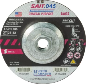 4 1/2" x .045" x 5/8"-11 Arbor - General Purpose  - 13,300 RPM -  #23318 (10 per Box)