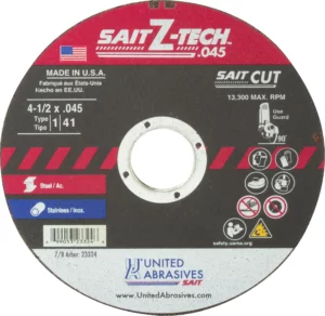 4 1/2" x .045" x 7/8" Arbor - Stainless & Steel - 13,300 RPM - #23324 (50 per Box)