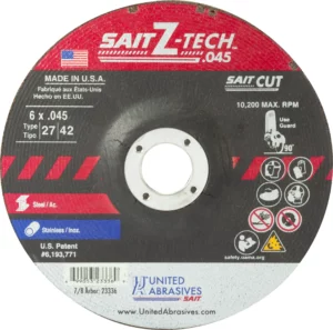 6" x .045" x 7/8" Arbor - Stainless Steel & Metal - 10,200 RPM - #23336 (50 per Box)